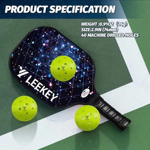 Pickleball Balls- 40 Hole Outdoor Pickleballs,4/12 Pack Pickleballs Set with