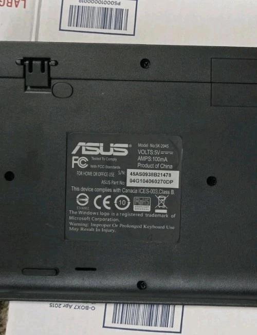 ⭐️⭐️⭐️⭐️⭐️ **READ INFO** Asus Sk-2045 Wired USB Keyboard Black - Image 2 of 2