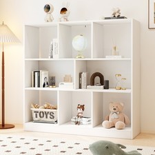 Cubes Wooden Bookcase Shelf Shelving Display Storage Wood Unit Stand Hmrunkaaoqb