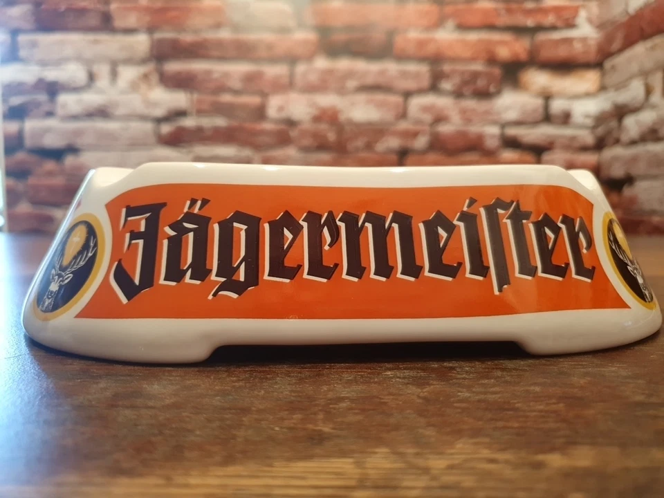 Jägermeister Aschenbecher Hornesa Pottery England Porzellan groß Stammtisch RAR - Bild 4 von 4