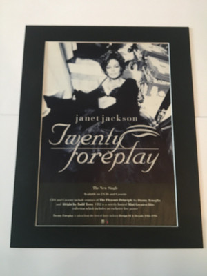 JANET JACKSON-TWENTY FOREPLAY-mounted original advert 14x11 inches