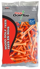 Pride Golf Tee, 3-1/4 inch Deluxe Tee, 75 Count Citrus Orange