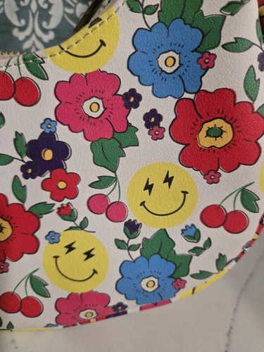 Bolso de Hombro Flaco Dip Londres Flores Kelly Sonrisas Top Cremallera Floral Smiley Cartera - Imagen 3 de 7