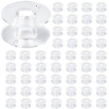 50 Pack Clear Plastic Sewing Machine Bobbins Class 15 Bobbins...