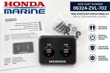Honda Marine OEM Twin Start Stop Switch Panel Kit 06324-ZVL-702 Port Stbd DBW
