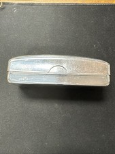 Vtg Silver Eyeglass Case Simple Design
