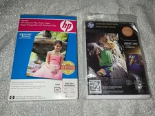 HP Photo Paper Premium Plus High Gloss 4 x 6"   & 5*7” Advanced Photo Lot Of 2