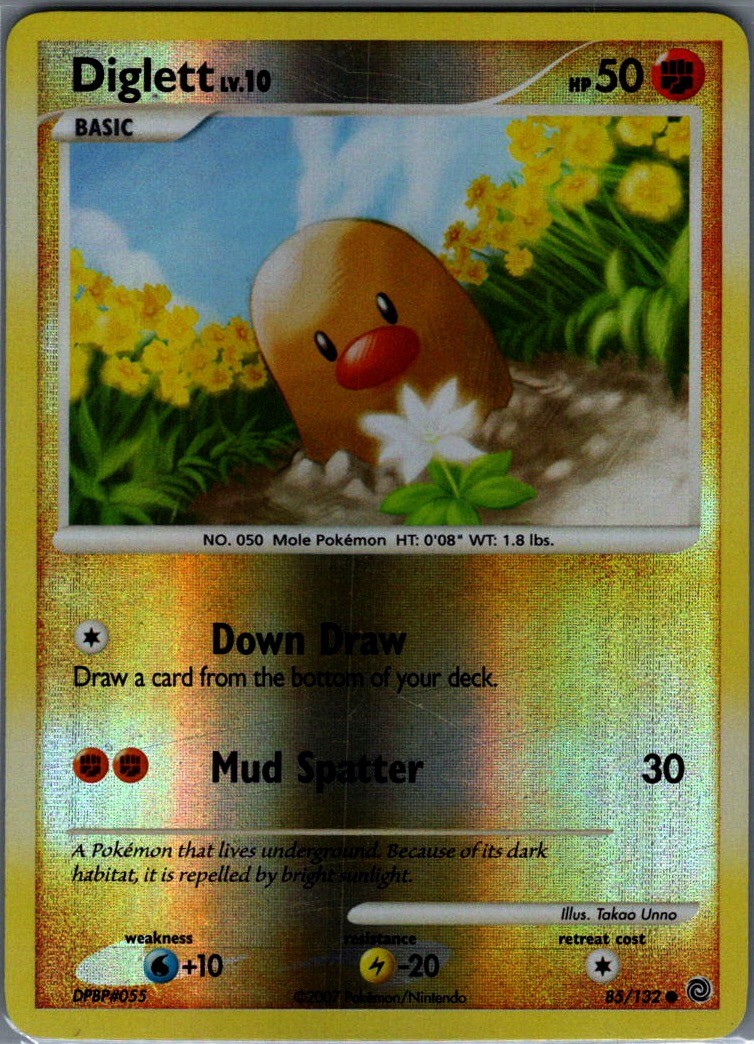 Diglett Reverse Holo Common Secret Wonders 85/132 NM
