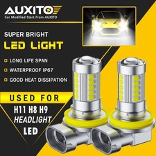 AUXITO H11 H8 LED Headlight Bulbs COMBO 20000LM Kit Low Beam White 6500K 6G27 EE