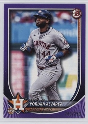 2025 Bowman Purple 243/250 Yordan Alvarez #25 z7j