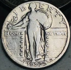 1926 S Standing Liberty Quarter 25C Ungraded 90% Silver US Coin CC27172