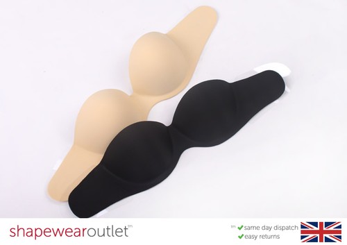 Luxury Backless Underwired Stick On Bra - Push Up Balconette Style - 2 Colours - Picture 2 of 4