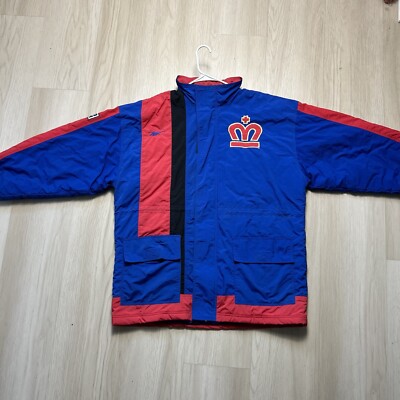  London Monarchs 1995 Reebok Pro Team Fullzip Trench Coat Large 