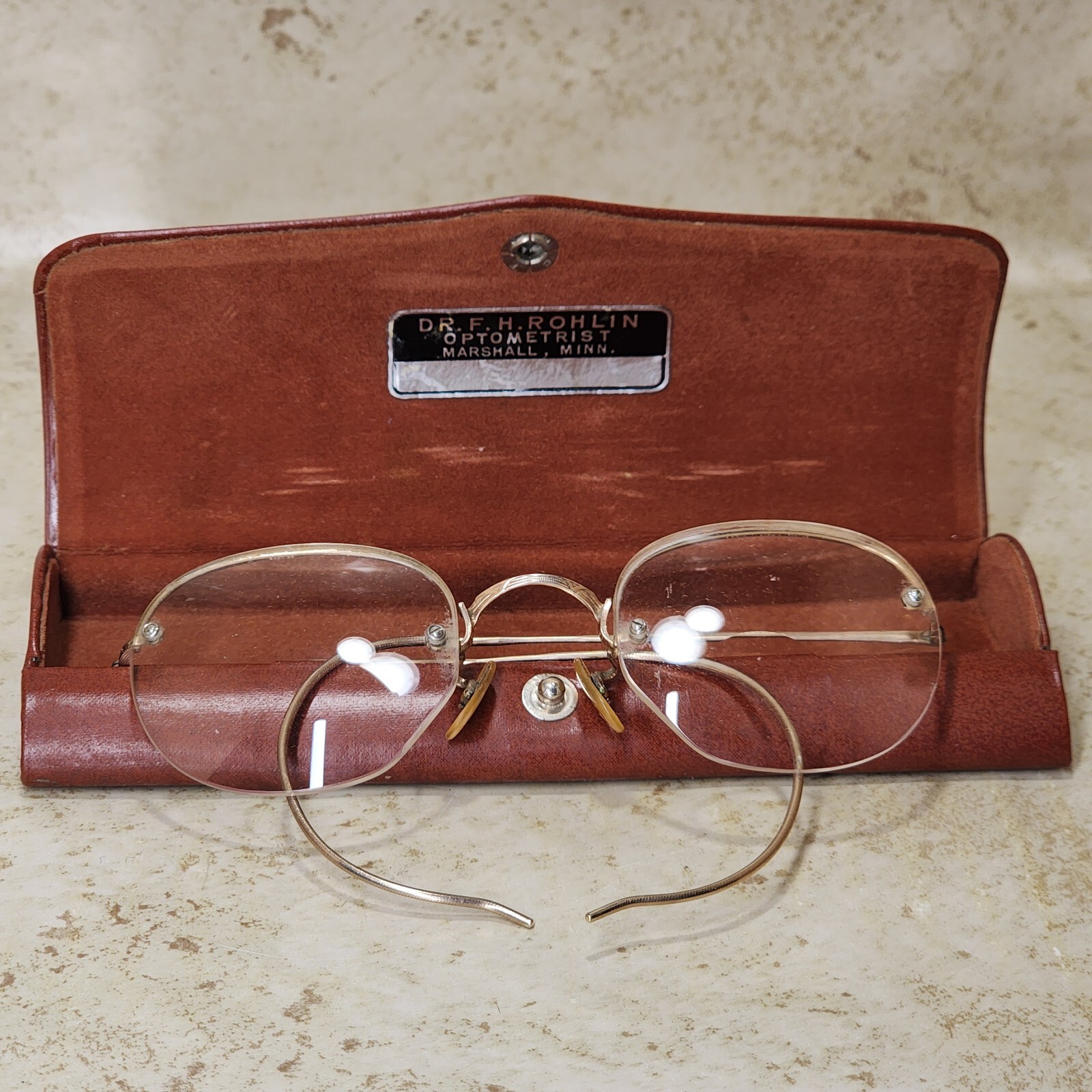 Vintage Shuron Glasses Semi Rimless 1/10 12k GF Gold Filled