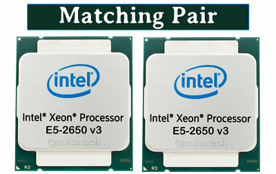 Passendes Paar Intel Xeon E5-2650v3 10-Core 2,30GHz CPU Prozessor SR1YA 105W