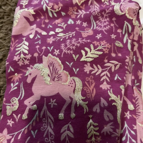 NEU Cynthia Rowley Mädchen Glitzer Einhorn Blume 2-teiliges Set Shirt/Leggings Größe 4 - Bild 2 von 3