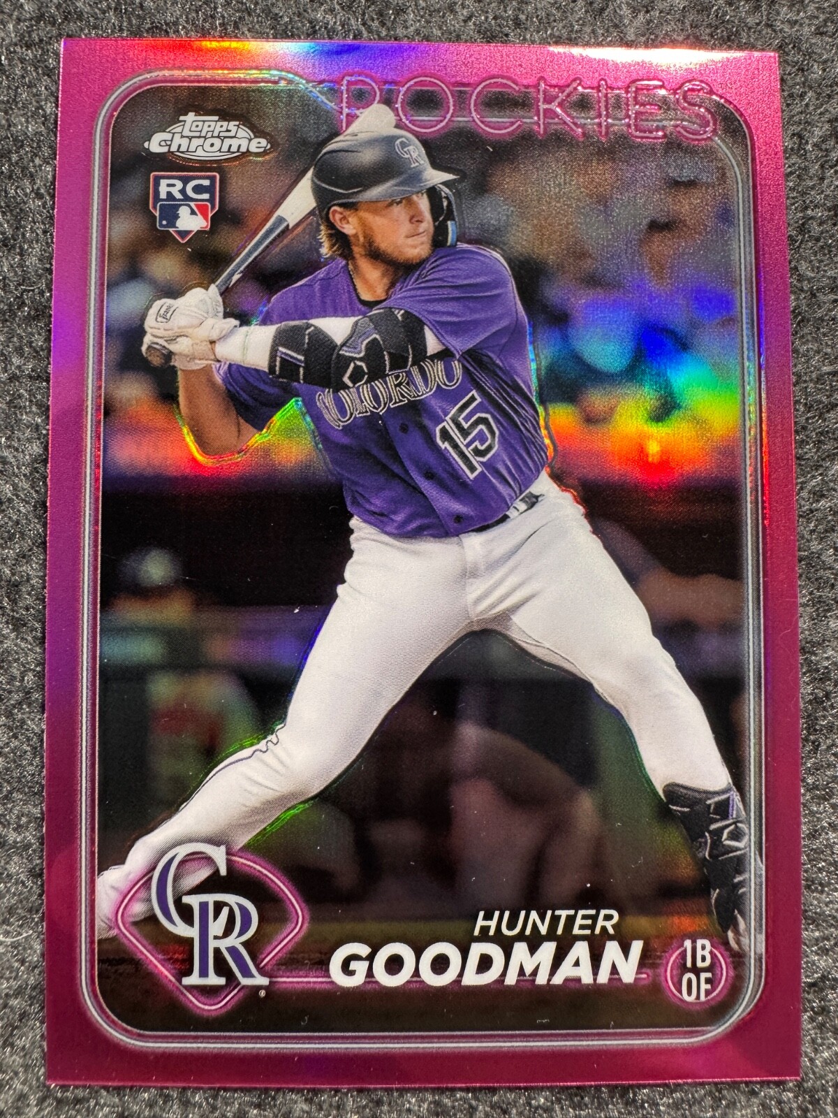 2024 Topps Chrome Pink Refractor #99 Hunter Goodman (RC)