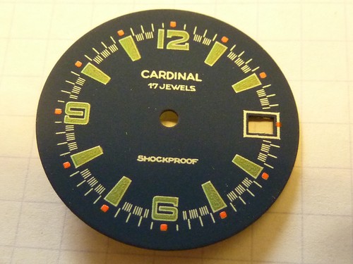 Cadran De Montre En Cuivre GalbÃ©, DiamÃ¨tre 29.50 Mm, Pour Calibre FE 140/1, Neuf Sans Ã©tiquette