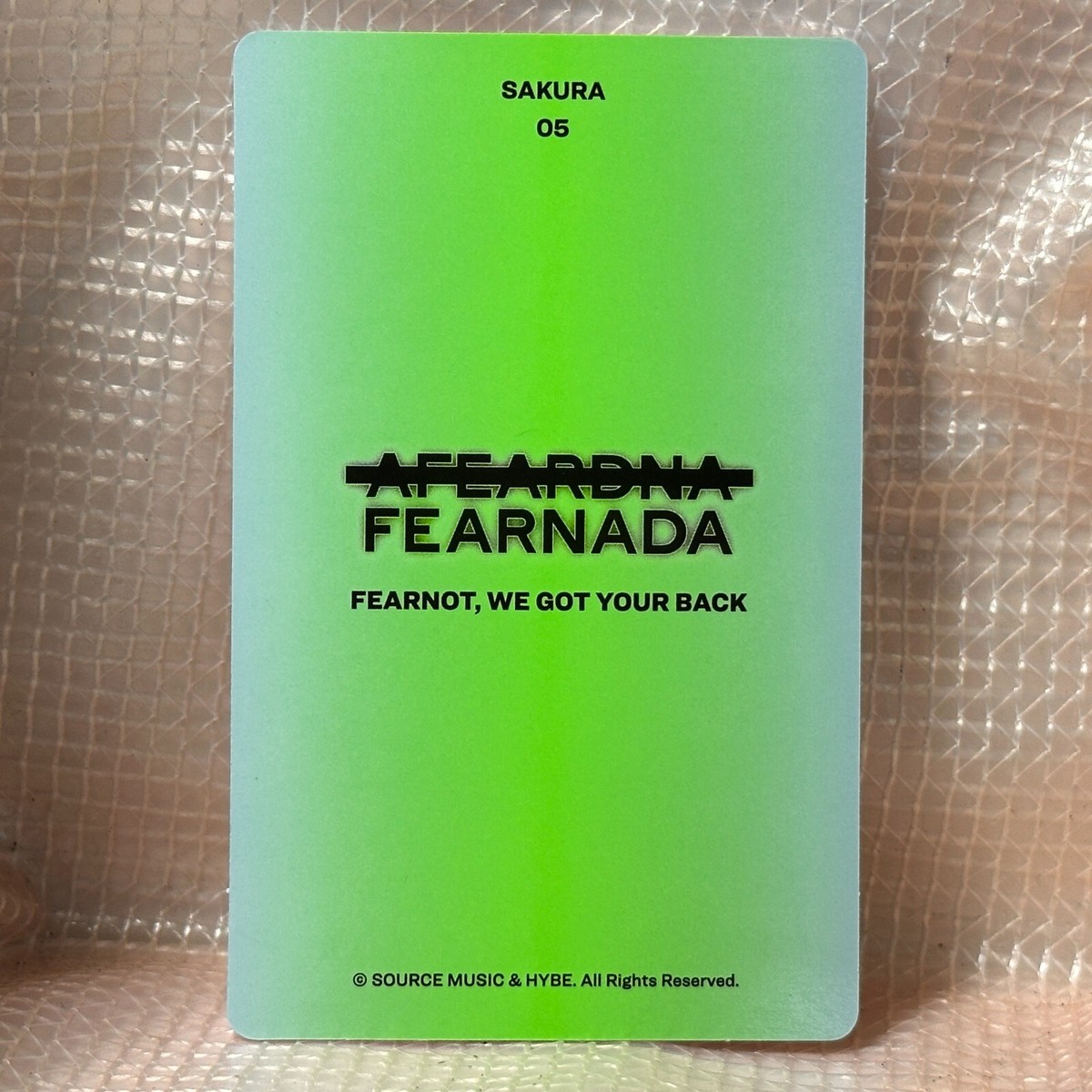 Sakura Official Le Sserafim Fearnada 2024 Fan Meeting Photocard