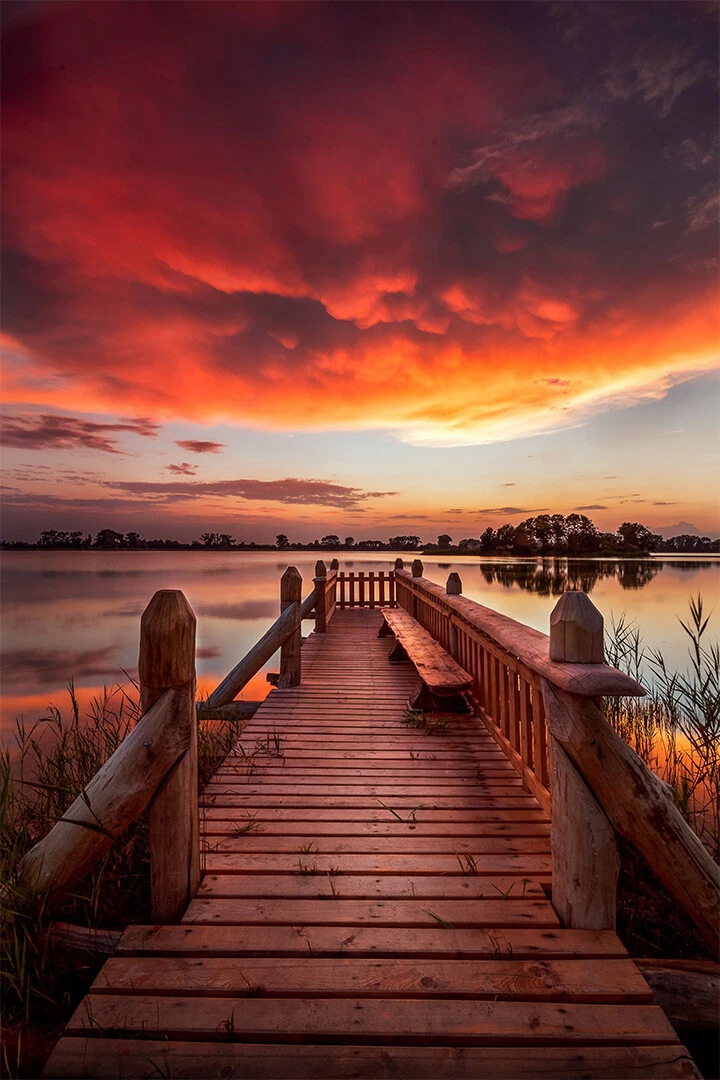 Beautiful Sunset Landscape Nature Print Wall Art Home Decor - POSTER 20x30