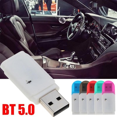 USB Bluetooth Music Stereo Wireless Audio Receiver Speaker Car Adapter F J8M9