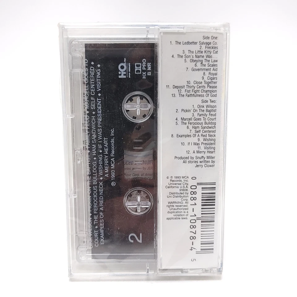 JERRY CLOWER Stories Told Funny Cassette (1993) MCA Comedy Ledbetter Salvage Co - Image 2 of 3