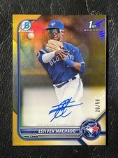 ESTIVEN MACHADO 2022 Bowman Chrome Gold Refractor Auto 20/50 1st