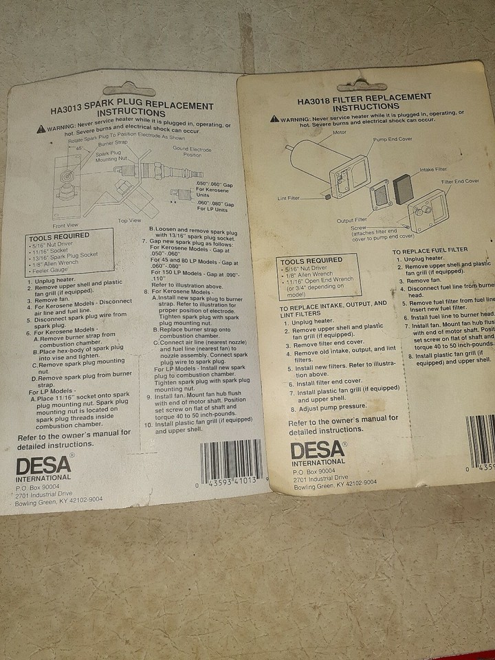 Torpedo Heater Parts Filter Spark Plug Rotor Kit eBay