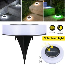 Modern Solar In Ground Lights Outdoor Buried Lamp Disk LED Lawn Pathway Garden