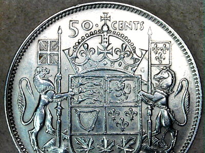 1941 Canada 50 Cents Lovely Uncirculated King George VI 80% Silver