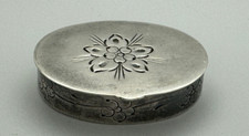 Alt  Pillendose Schmuckdose Silberdose 800 Silber Pillbox Box Dose Schnupftabak