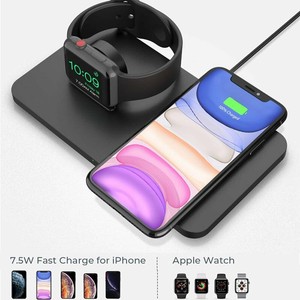 Seneo 2 In 1 Wireless Charger Fast Charging Pad Nightstand For Iwatch Iphone New Ebay