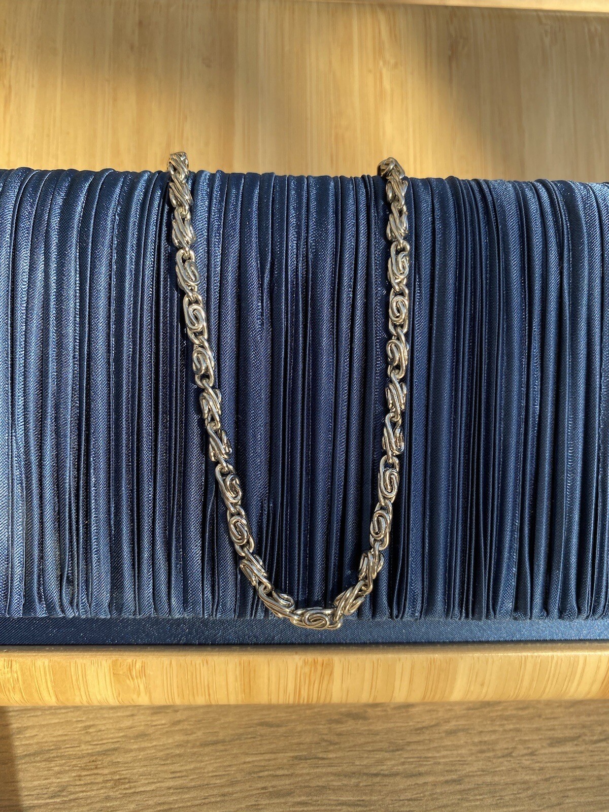 John Lewis Petrol Blue Medium Rectangular Satin F… - image 14