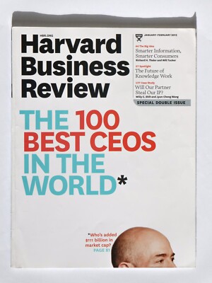 Harvard Business Review Magazine January - February 2013.