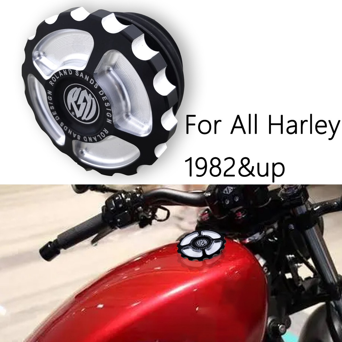 Fuel Cap Oil Cap Harley Davidson Sportster Iron 883 Custom Harley