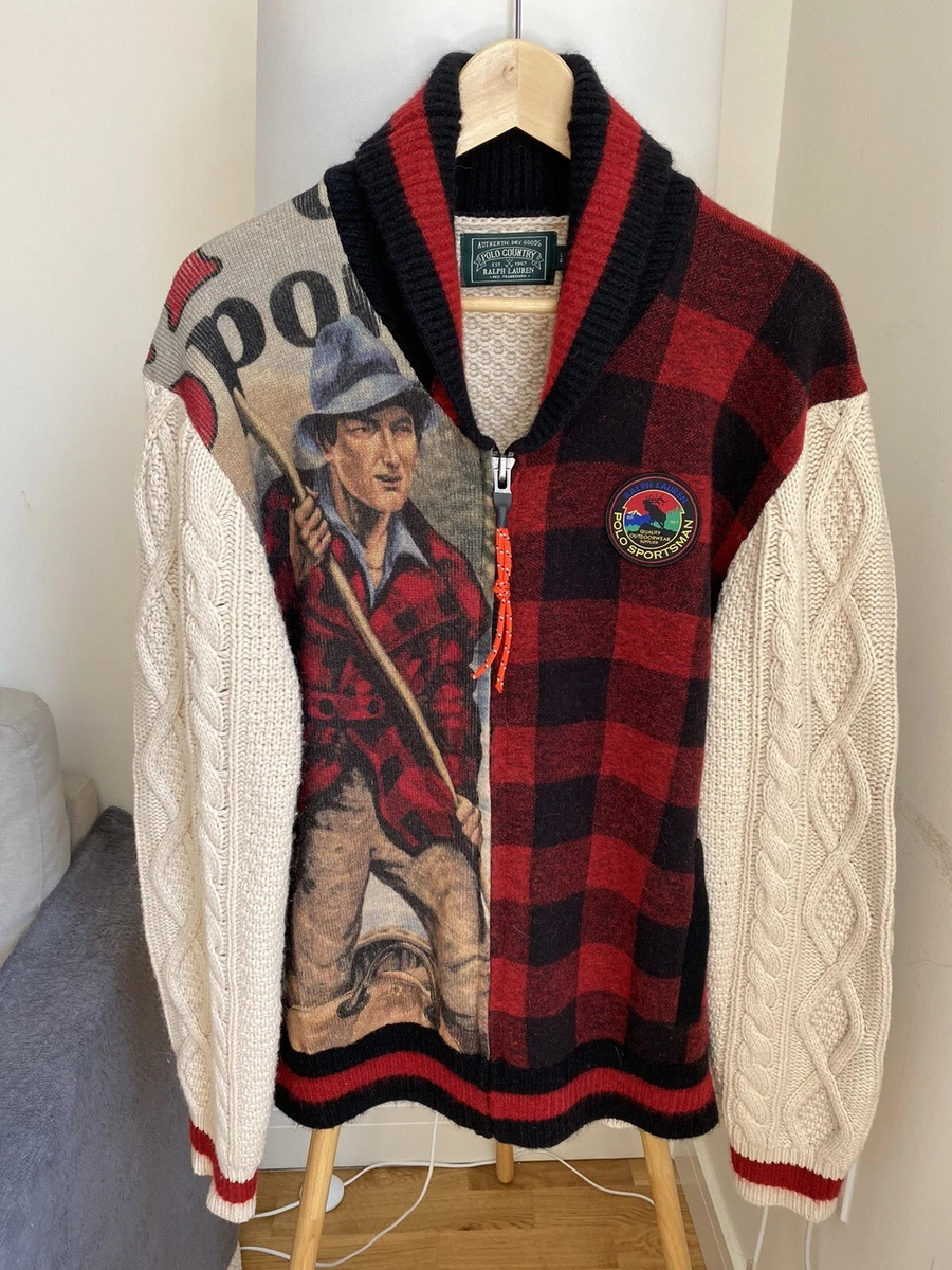 Polo clearance patchwork cardigan