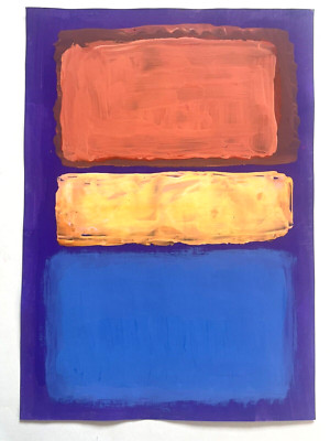 Rothko Mark Kunst Farben Rot Orange Signiert Original Abstrakter Expressionismus A61