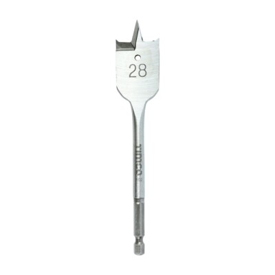 Timco 28,0 x 152 mm Flachholzbohrer mit Hochleistungs-Spatenbohrer für Holzarbeiten