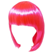 Economy Pink Bob Wig ~ ADULT TEEN HALLOWEEN SHORT BOB COSTUME COSPLAY PARTY WIG