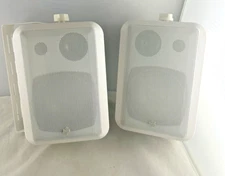 Set of 2 RtR BIC America V44-2-White Bookshelf Speakers UNTESTED