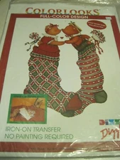 DIZZLER Color Looks Iron-On Transfer Stockings # 56018 SEALED