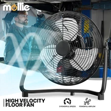 14" Simple Deluxe 3 Speeds High Velocity Floor Fan Portable Adjustable Tilt Fan