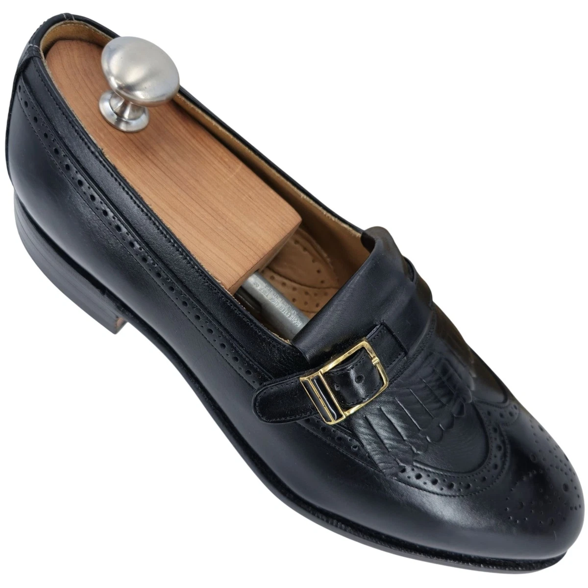 Johnston & Murphy Sheepskin Monk Strap Dress Shoes Mens 9M Black Leather Amazon.com: Johnston & Murphy Mens Richland Monk Strap  main image 4