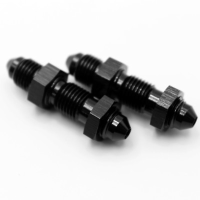 2 PIECES -3 AN BULKHEAD FITTING ADAPTER AN3 MALE TO MALE STRAIGHT + NUT ALUMINUM