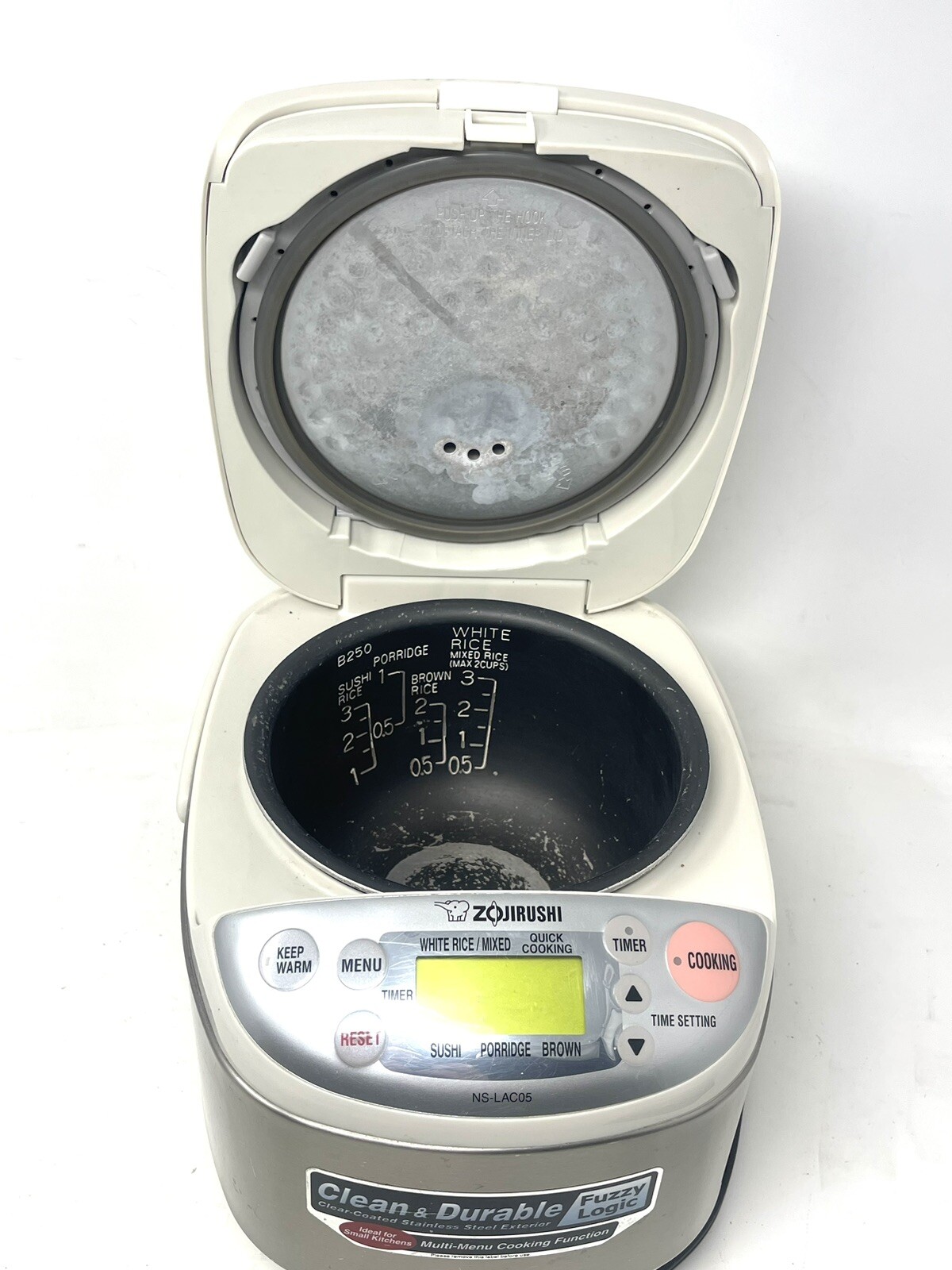 Zojirushi NSLAC05 Electric Rice Cooker Warmer 3 Cup LCD Screen