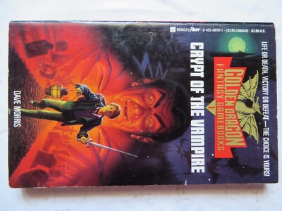 Golden Dragon FANTASY GAMEBOOKS 1 Crypt of the Vampire David Morris 1986 Pprback