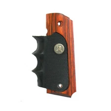 Pachmayr 1911 Grip-Wood Grip Panels W/Rubber Finger Grooves-423