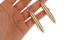 LARGE BULLET SECRET ASHES URN SPOON KIT Pendant 925 Sterling Silver 24" Necklace