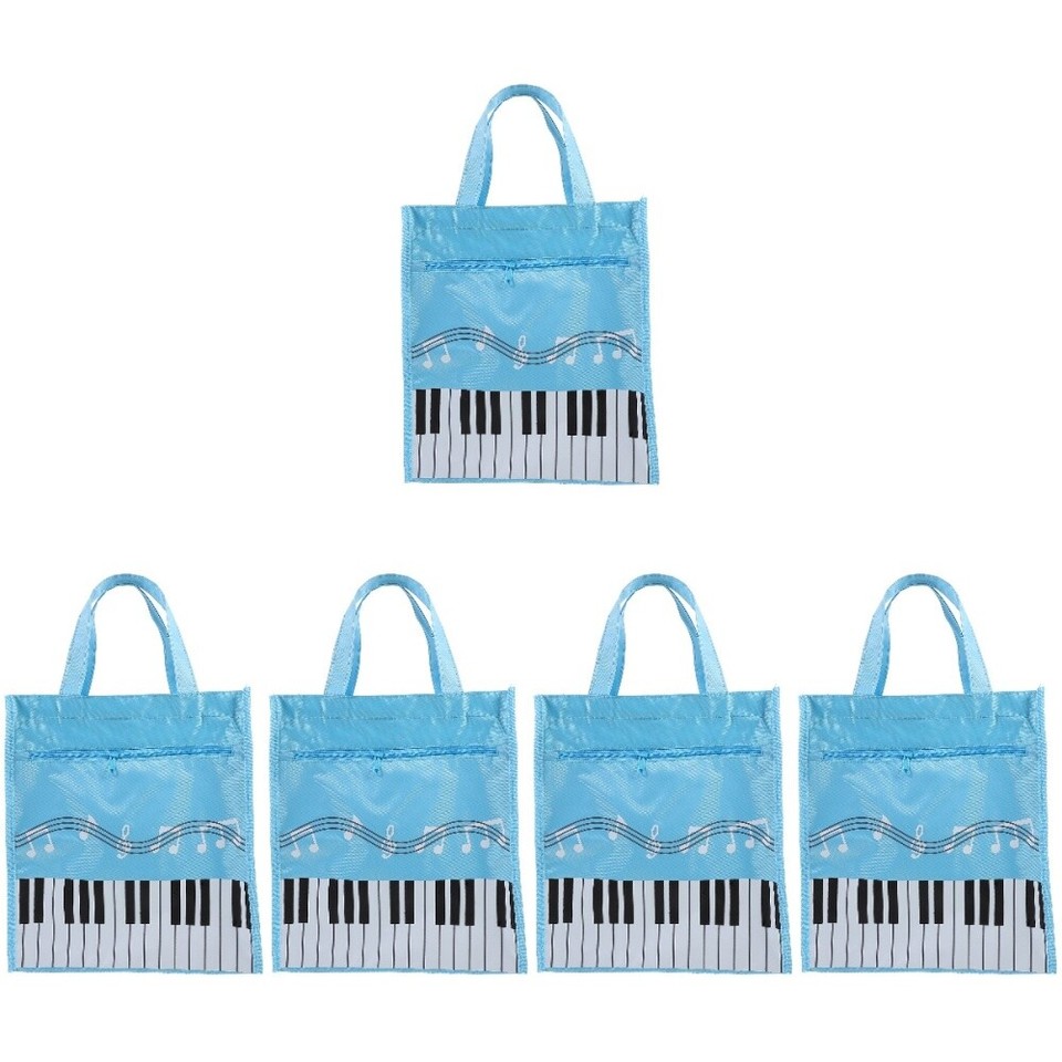 5pcs Music Score Handbag Portable Music Score Bag Holder Music Sheet