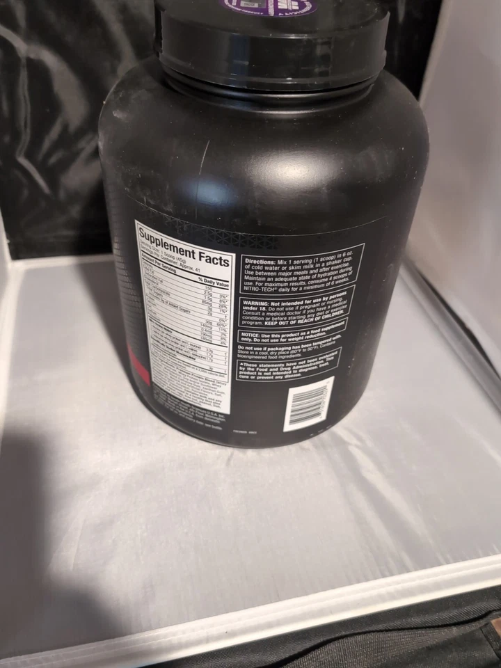 Crema de vainilla en polvo Muscletech Nitro Tech 1 4 libras fórmula para construcción muscular  Foto 3 de 4